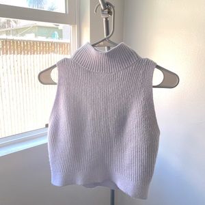 Zara Lavender Cropped Knit Tank